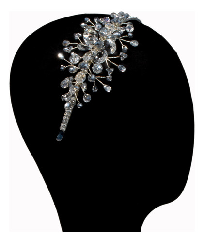 Diadema Tocado Cristal Perla Brillante Dama Dulce Hadas