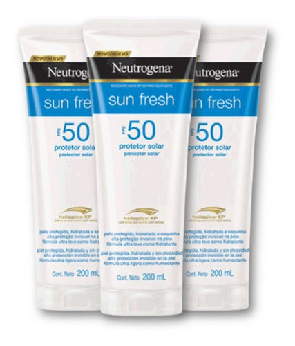 Kit 3 Protetores Solar Neutrogena Corpo Sunfresh Fps50 Promo
