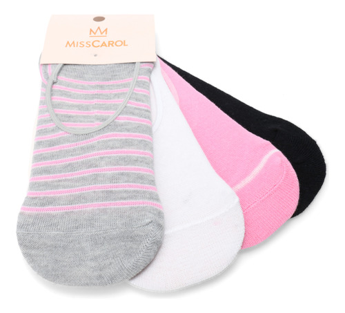 Medias Cortas Mujer Miss Carol Lady Pink Pack X4 146.24104