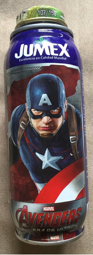 Capitan America Marvel Lata/botella Ltd Jumex 2015 Numerada