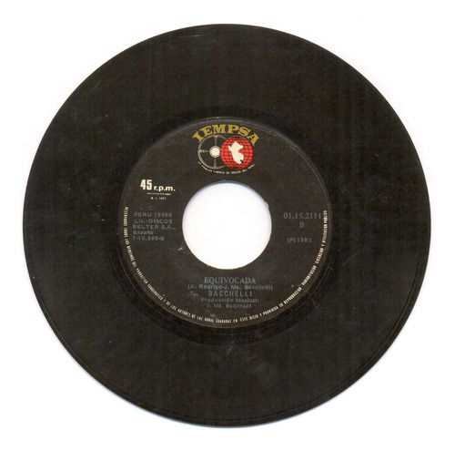 Culpable - Equivocada - Bacchelli - Vinilo 45rpm (Usado)