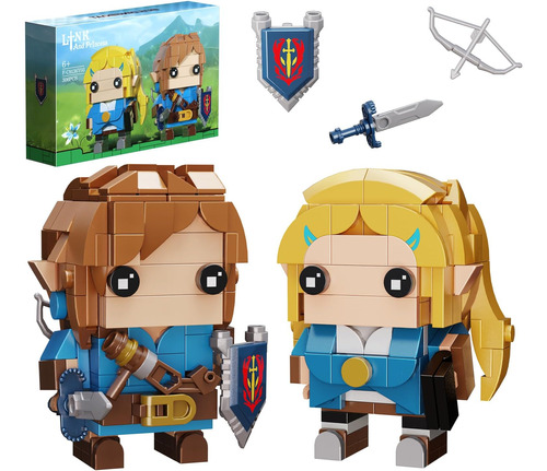 Juego De Construcción De Link Y Princess, Figuras De Acción 