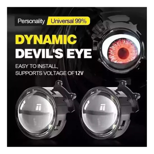 Lentes Led Devil Eye Evil Eye De 2 X 12 V En Modo Automático
