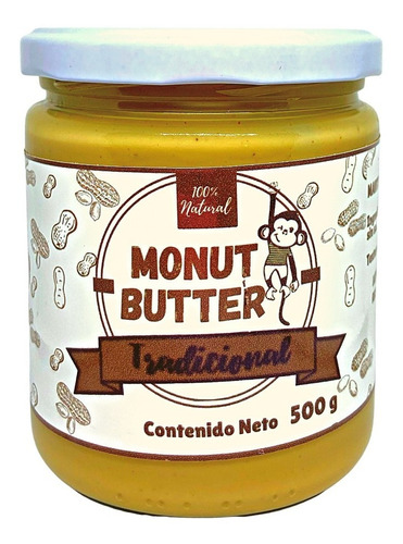 Mantequilla De Maní Monut 500cc 100% Maní Natural