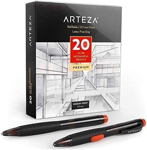 Arteza Hb Mechanical Pencil Pack Of 20, 0.7 Millimeter Mediu