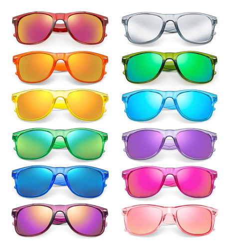 Sunovelties Paquete De 12 Gafas De Sol De Color Neón Marco C