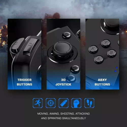 Controle GameSir G6 Bluetooth para iOS Android Celular FPS/MOBA Joystick 3D Plug & Play
