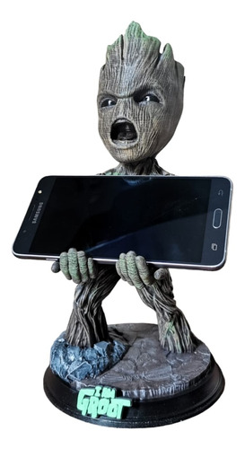 Soporte Para Control O Celular Baby Groot Angry Guardianes 