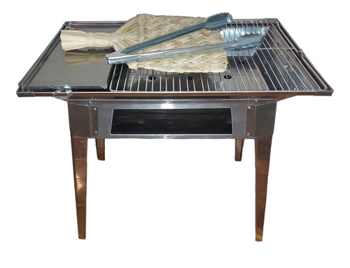 Asador Grande Carbón Portátil Desmontable + Kit Completo