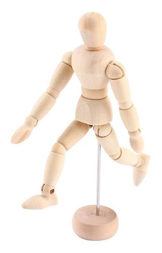 Figura Maniqui Humano Madera 4.5  Soporte Para Exhibicion