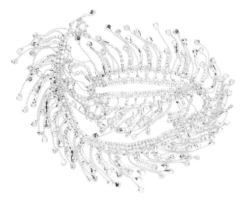Cadena Con Borlas De Strass, Flecos, Apliques De Novia, Ribe