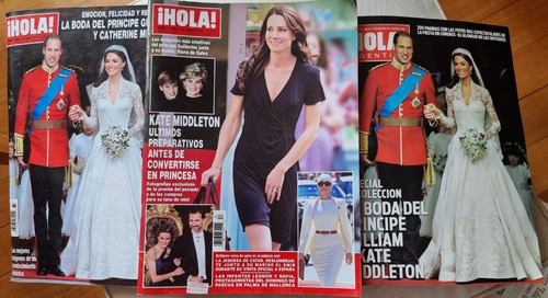 Lote 3 Revistas Hola Boda Príncipe Williams Y Kate Middleton