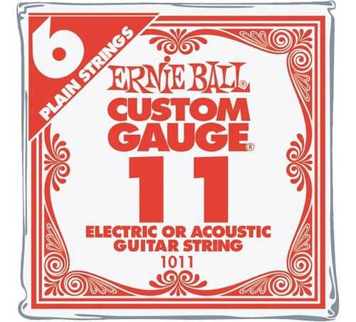 Ernie Ball Custom Gauge - Cuerda De Guitarra Individual De N