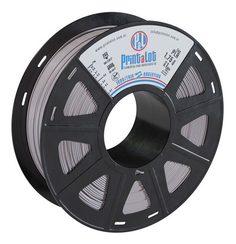 Imagen 1 de 1 de Filamento 3d Pla Printalot De 1,75mm Y 1kg Gris Claro