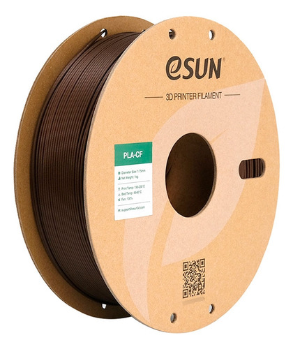 Filamento Esun Epla Cf Red - Pla Com Fibra De Carbono Cor Vermelho