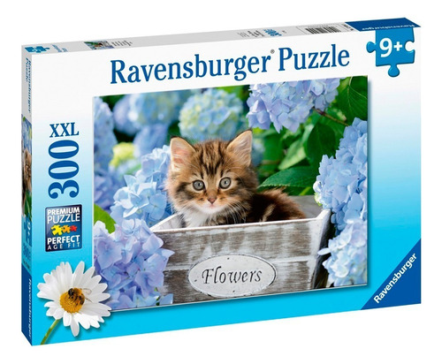 12894 Gatito Con Flores Rompecabezas Ravensburger 300 Piezas