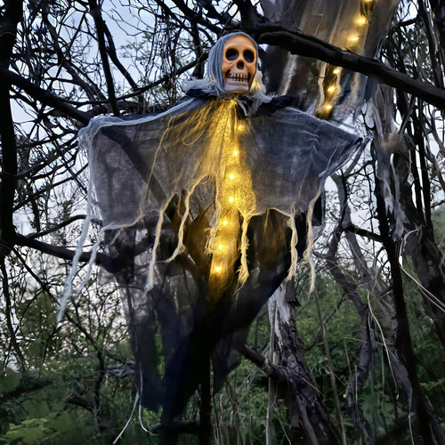 Cadena Luces Fantasma Para Decoración Jardín De Halloween