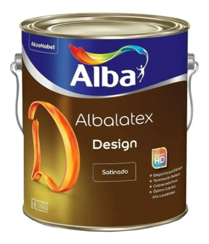 Pintura Latex Interior Satinado Albalatex X 1 Litro