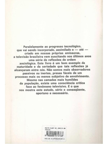 Muito Além Do Jardim Botânico - Vol. 6: Um Estudo Sobre A Audiência Do Jornal Nacional Da Globo Entre Trabalhadores , De Silva, Carlos Eduardo Lins Da. Editorial Summus Editorial, Capa Mole,