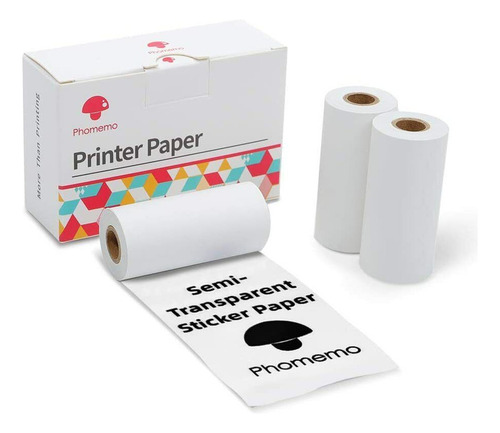 . Papel Térmico Phomemo T02 De 3 Rolos