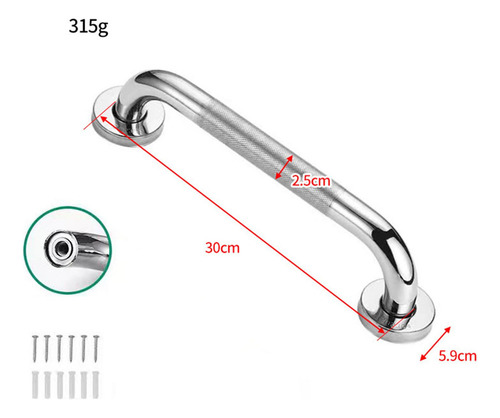 *para 2 Aperto De Mão Antiderrapante Para Chuveiro Com 30cm