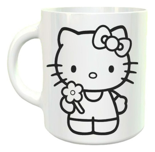 Tazas Plásticas Para Pintar Con Fibras -10 Un - Hello Kitty