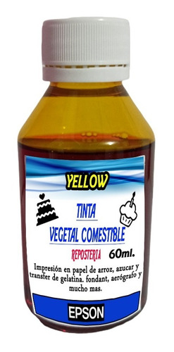 Tinta Comestible Vegetal Colores Vivos 60cc