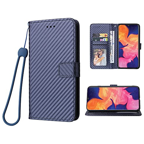 Funda Cartera Para Samsung Galaxy A10 M10 Azul 6.2 Pulgada F