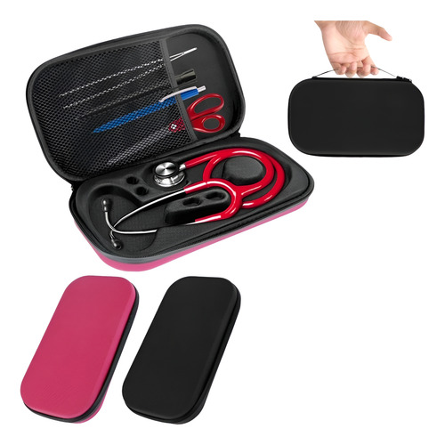 Estuche Rígido Estetoscopio Manija Compatible Littmancoronet Negro