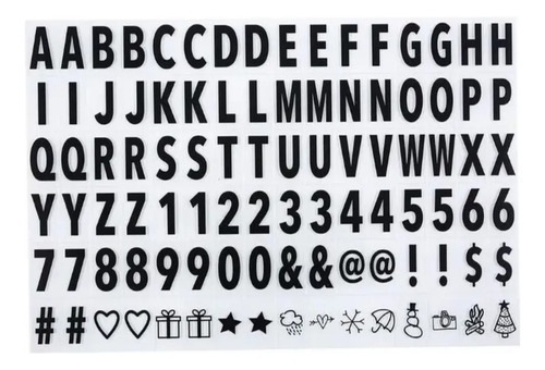 Caja De Luz Led A4 Pizarra Con Letras Y Emojis Cartel