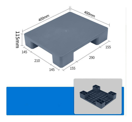 Palet Impermeable Para Almacenamiento En Sótanos, Gris