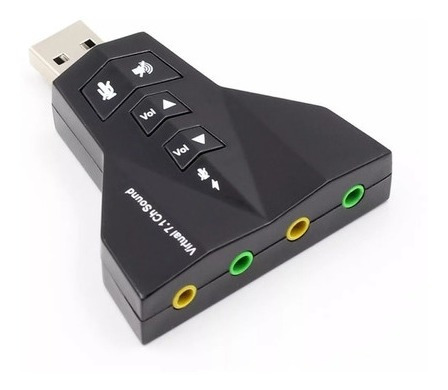 Tarjeta De Doble Sonido 7.1 Usb Control De Volumen Plug Mic