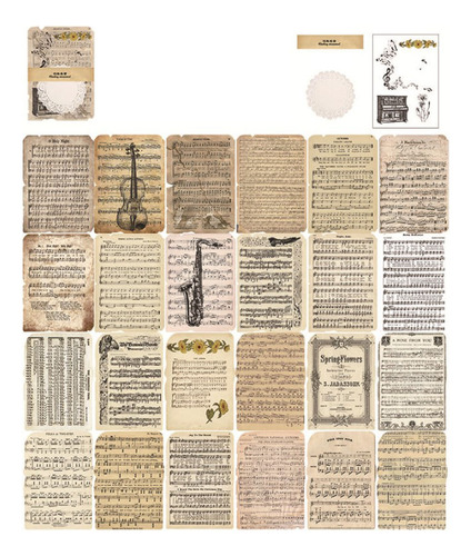 26 Hojas De Papel Vintage Para Álbumes De Recortes, Bricolaj