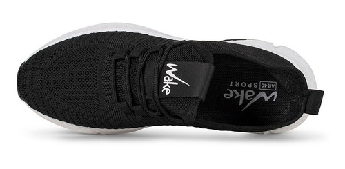 Imagen 5 de 8 de Zapatillas Wake Sport Wkc087 Negro Blanco Hombre