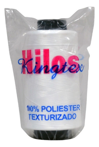 Hilo Kingtex Blanco Multifilamento For Overlock, 10 Hilos