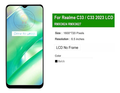 Pantalla Táctil Lcd For Realme C33 2023 Rmx3624 Rmx3627