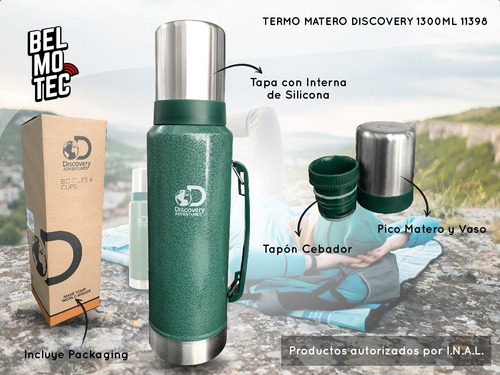 Termo Discovery De Acero Inoxidable 1.3 Litros Para Mate