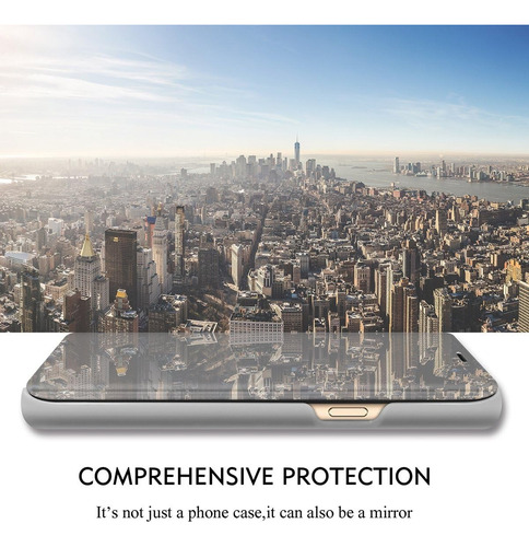 Funda Para Samsung S25 Ultra Clear View + Vidrio Full 9d Plateado