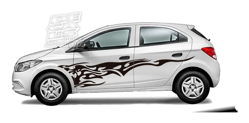 Calco Chevrolet Onix Tattooflame Tunning Tuning Juego