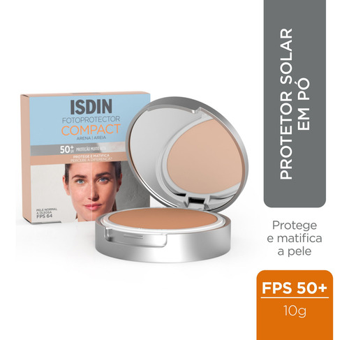 Protetor Solar Facial Pó Fps 50+ Isdin Areia 10g