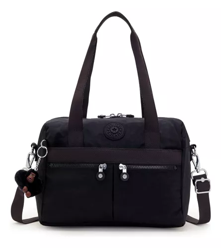 Kipling Bolso cruzado sólido Alvar para mujer, Negro (Black Noir)