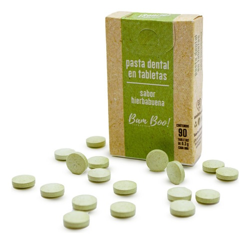 Imagen 2 de 7 de 20 Pack Pasta Dental Sólida Hierbabuen 90 Tabletas Bam Boo!