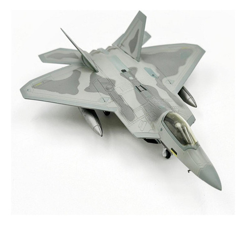 1: 100 F22 Fighter Aircraft Modelo Con Pantall Stand