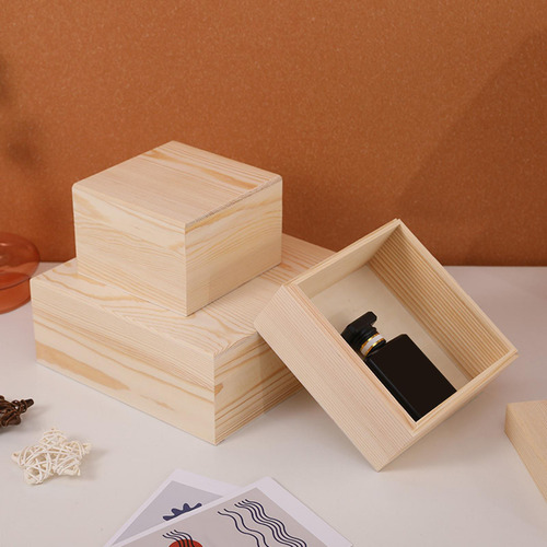 Caja De Almacenamiento De Madera,caja De 18cmx18cmx8cm