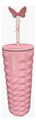 Vaso Starbucks C/straw Topper Sakura Cherry Blossom 710 Ml Rosa Claro