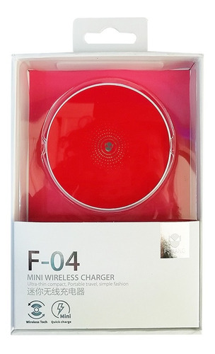 Cargador Inalámbrico Fshang F-04 Rojo