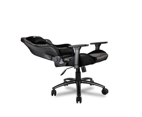 Imagen 3 de 6 de Silla de escritorio Cougar S Royal gamer ergonómica negra con tapizado de cuero sintético