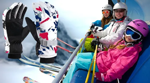 Guantes Termicos Mujer Ski Impermeables Guantes Nieve Snow