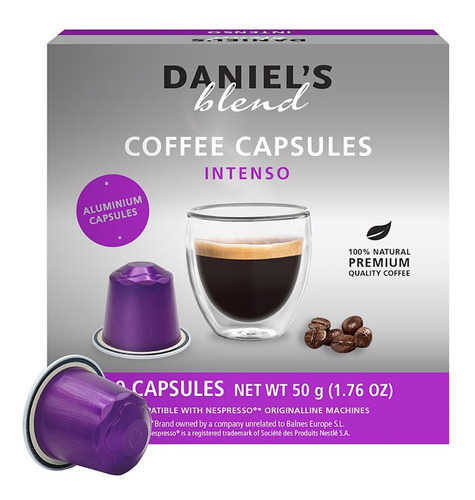 Cápsula Intenso Para Nespresso Daniel's Blend