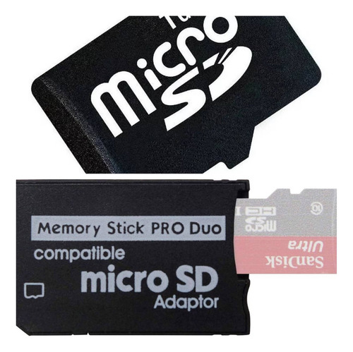 Pack Adaptador Microsd A Memory Stick Pro Duo + Microsd 1gb